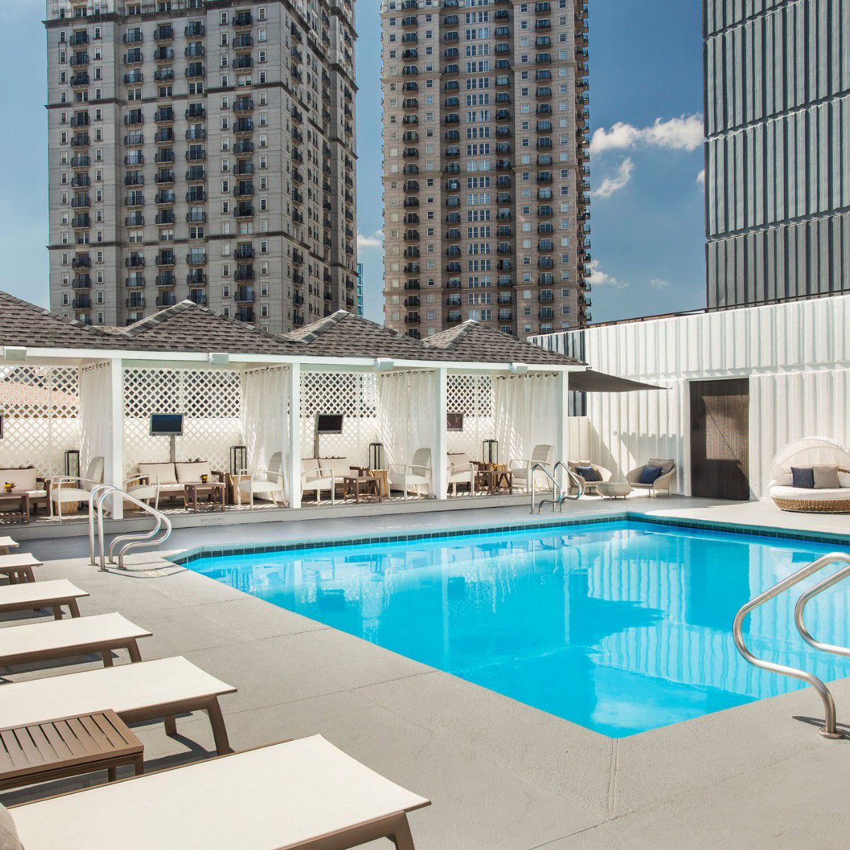 The outdoor pool on the terrace level of the The Starling hotel in midtown Atlanta.