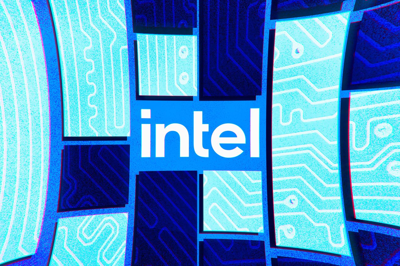 Graphical illustration with Intel branding