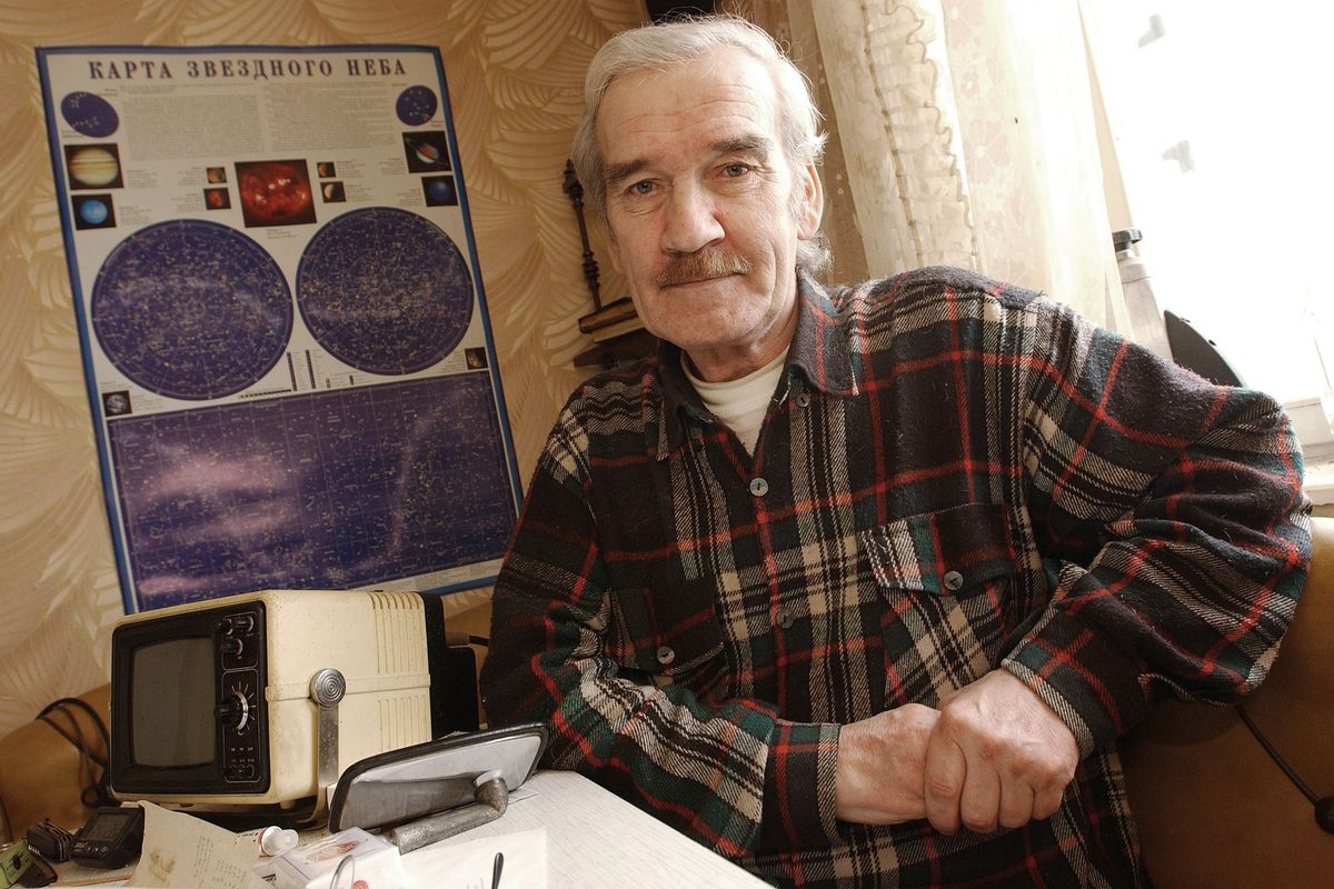 Stanislav Petrov, the man who saved the world, pictured at home in 2004