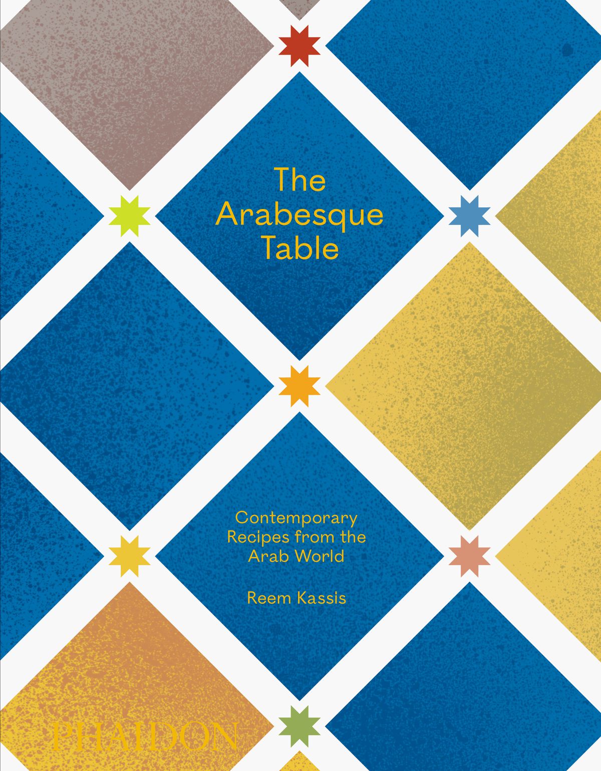 A book cover with a geometric patterned design