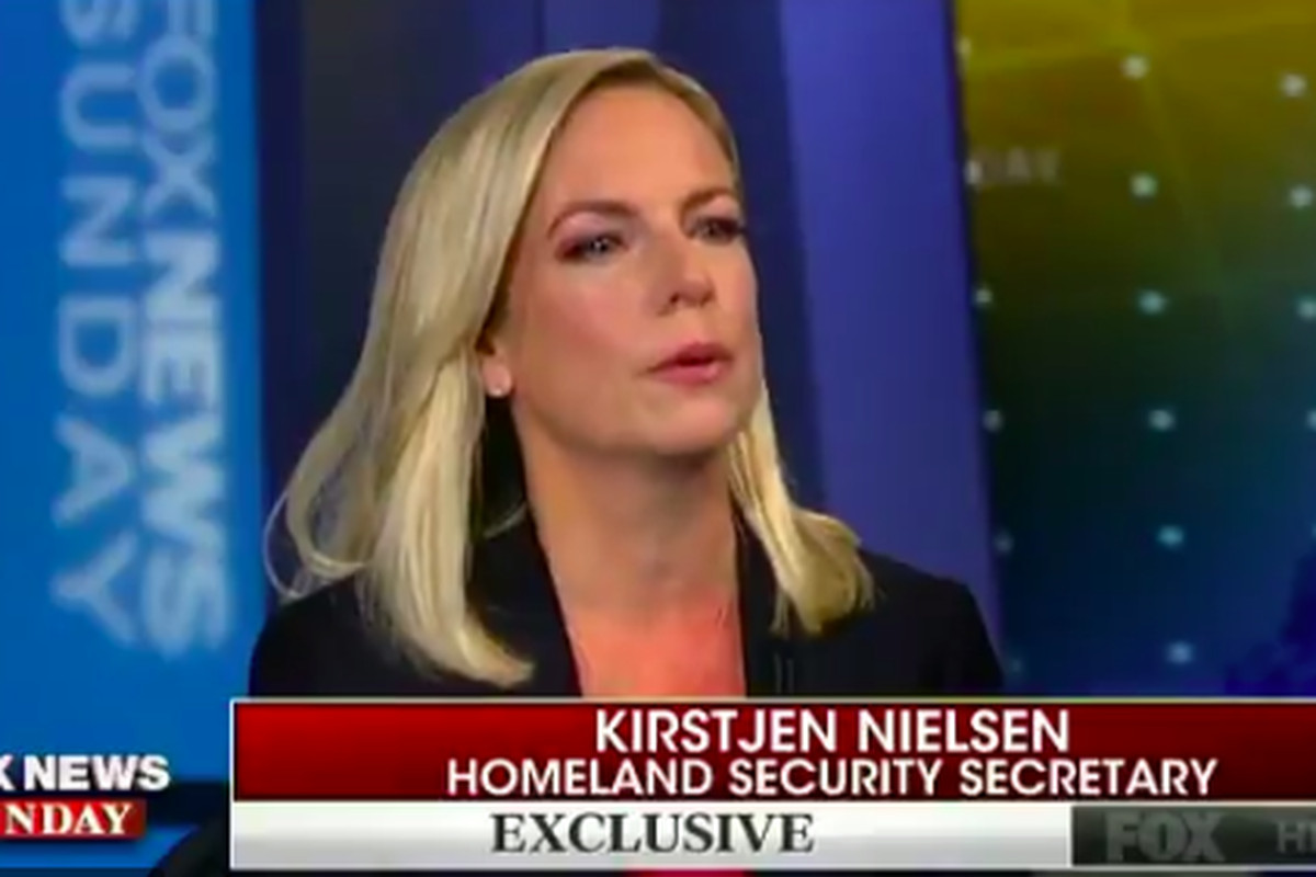 DHS Secretary Kirstjen Nielsen on Fox News Sunday.