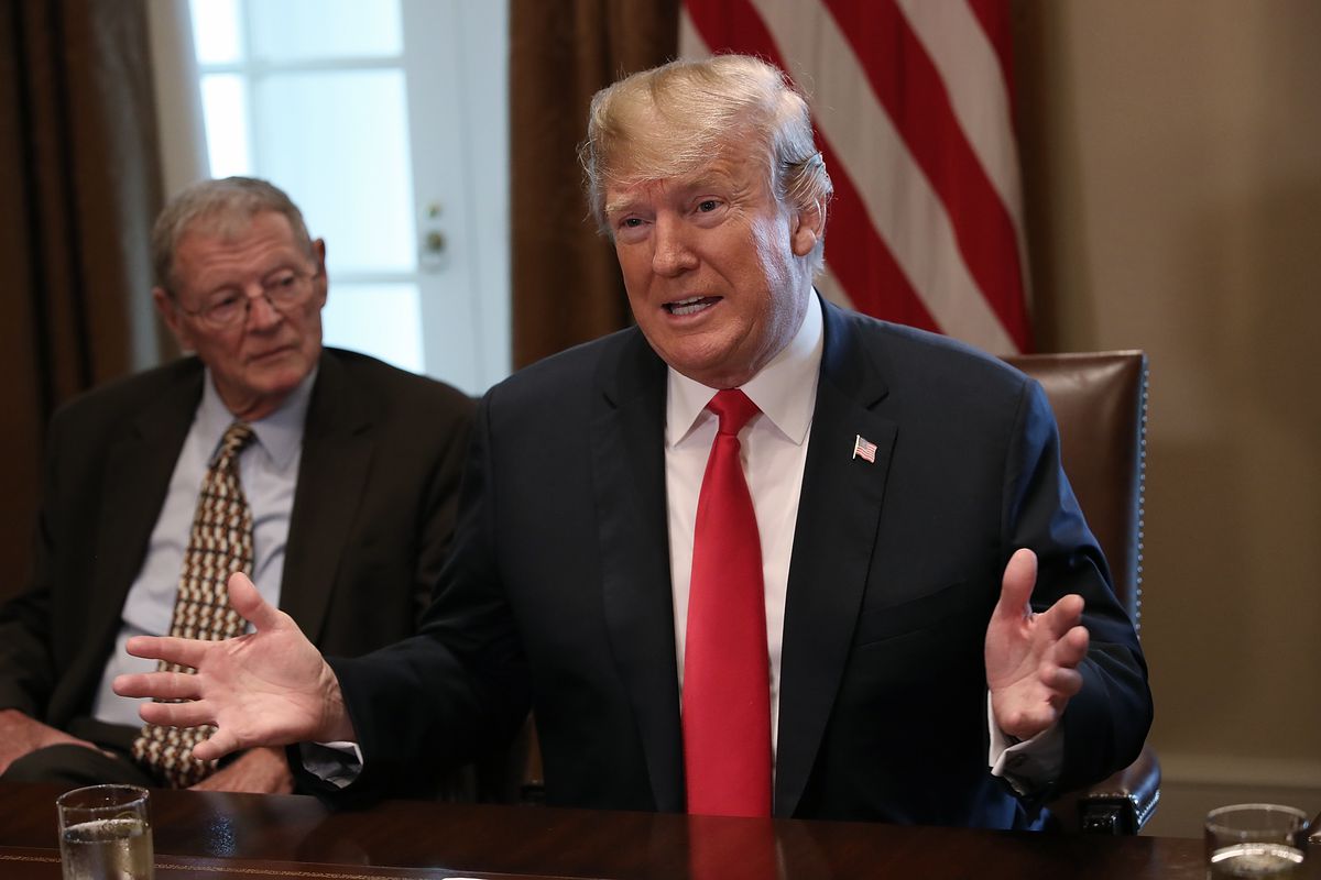 President Donald Trump speaks on immigration issues while meeting with members of Congress at the White House on June 20.