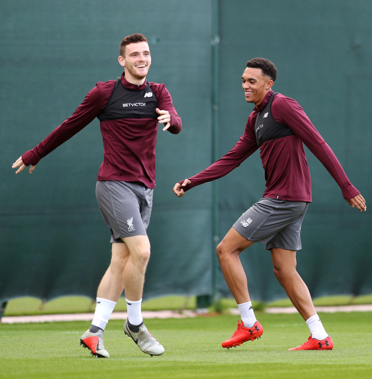 Andy Robertson and Trent Alexander-Arnold - Liverpool - UEFA Champions League