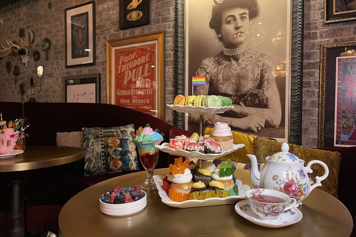 High tea service for Pride 2023 at Lilly Rose in Downtown Los Angeles.