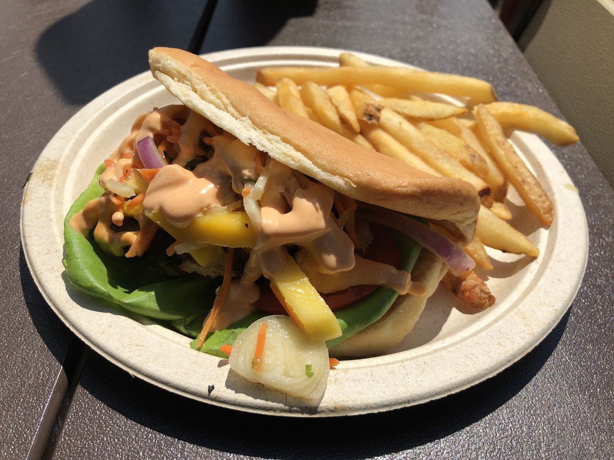 Jerked Mahi Sandwich at Kohola Reef Restaurant &amp; Social Club
