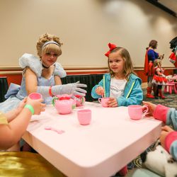 A tea party in the kids area at Comic Con in the Salt Palace in Salt Lake City Thursday, Sept. 21, 2017. FanX announced Wednesday that Paige O'Hara and Robby Benson, the voices of the title characters in the 1991 Disney hit film “Beauty and the Beast,” will join other celebrity guests at FanX Salt Lake Comic Convention, Sept. 6-8.