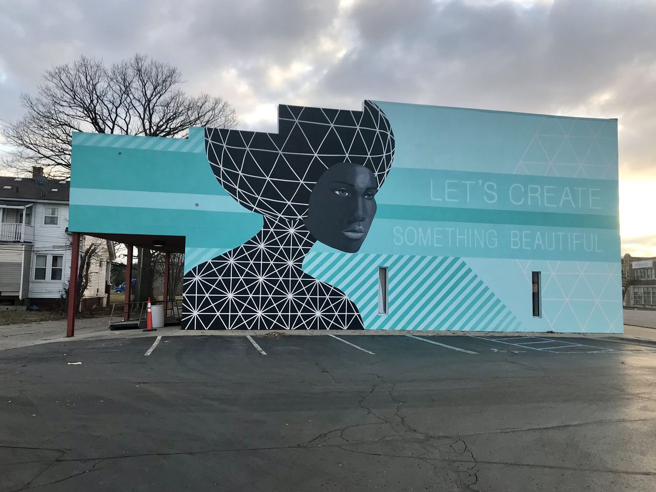 Mural at 14600 Mack Avenue by artist Michelle Tanguay