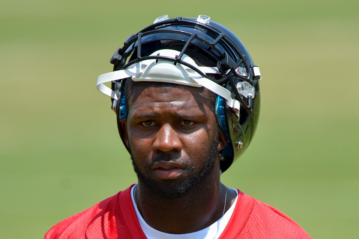 Devin Hester is unable to contain his excitement of being an Atlanta Falcon.