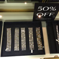 Bracelets for 50% off, $2,500