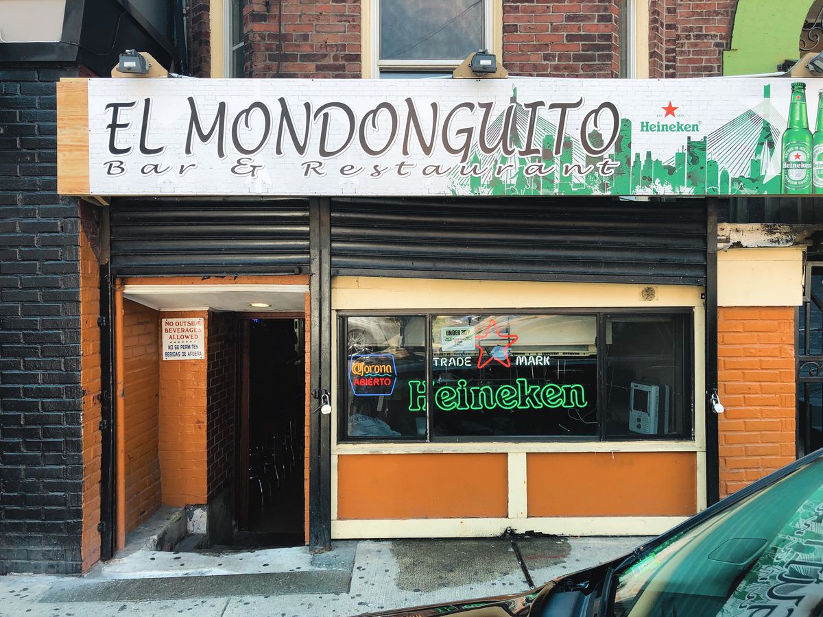 The exterior of El Mondonguito near Dudley Square 