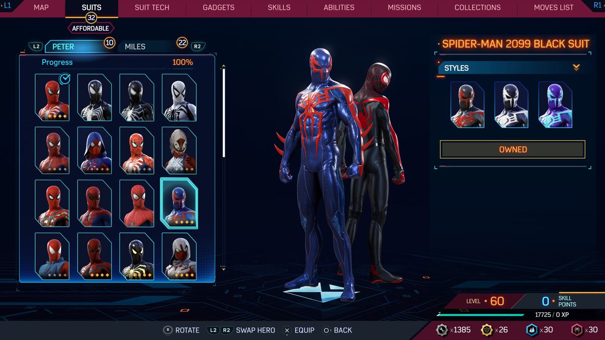 The Spider-Man 2099 Black Suit