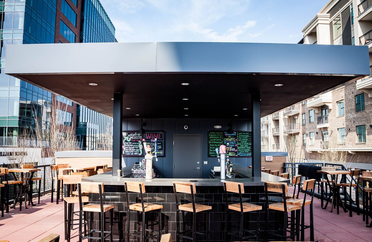 Rooftop bar seating