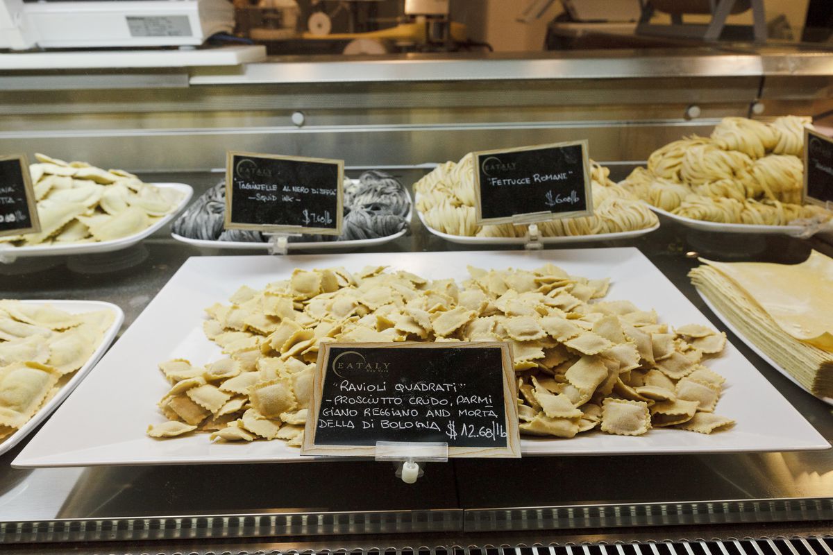 Pasta for sale in Eataly New York.