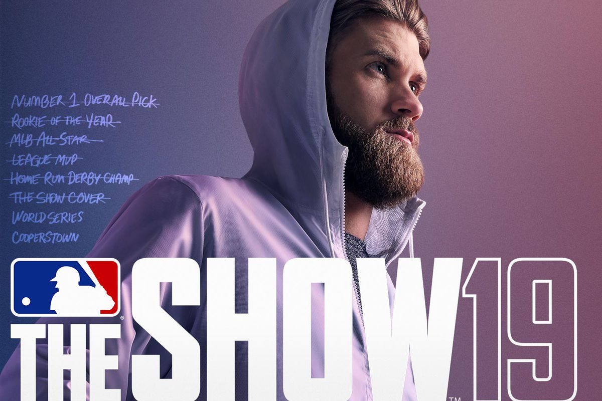 bryce harper on the cover of mlb the show 19