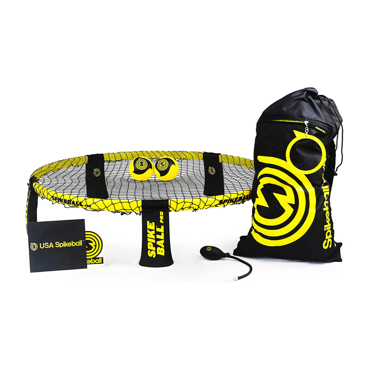 Yellow and black Spikeball Pro Kit