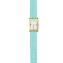 Cooper Strap in gold.turquoise, <a href="http://www.katespade.com/seaport-grand/1YRU0029,default,pd.html?dwvar_1YRU0029_color=022&start=29&cgid=watches">$195</a>.