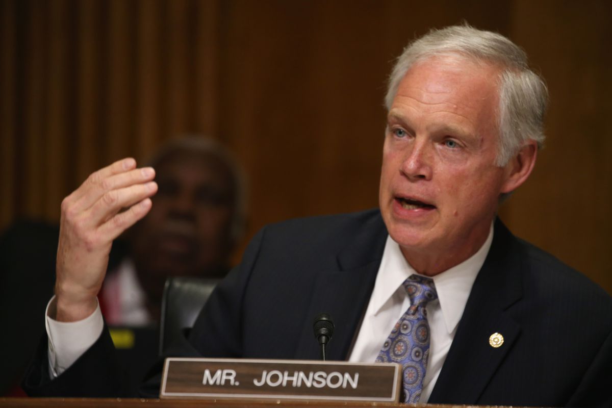 Sen. Ron Johnson (R-WI), head of the Senate Homeland Security and Governmental Affairs Committee, speaks at a congressional hearing.