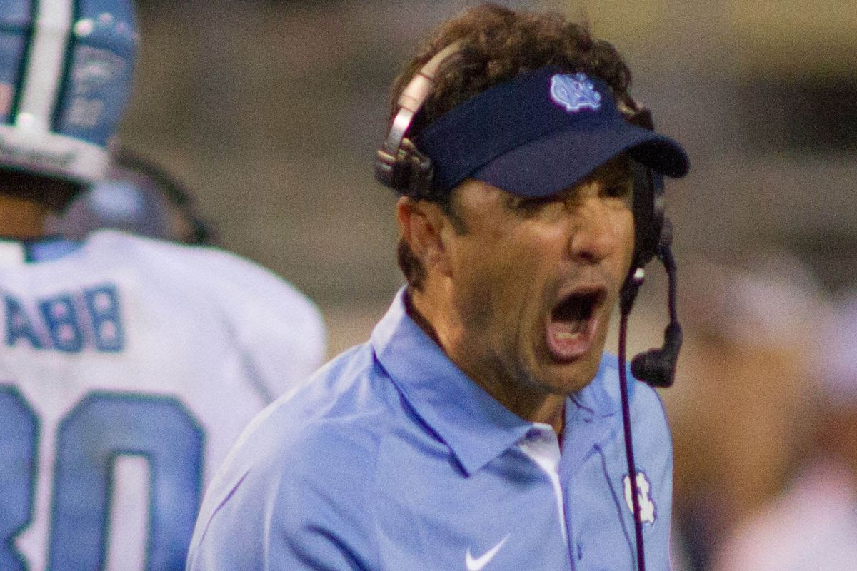 Larry Fedora's continued choice of visors over actual fedoras never ceases to disappoint me.