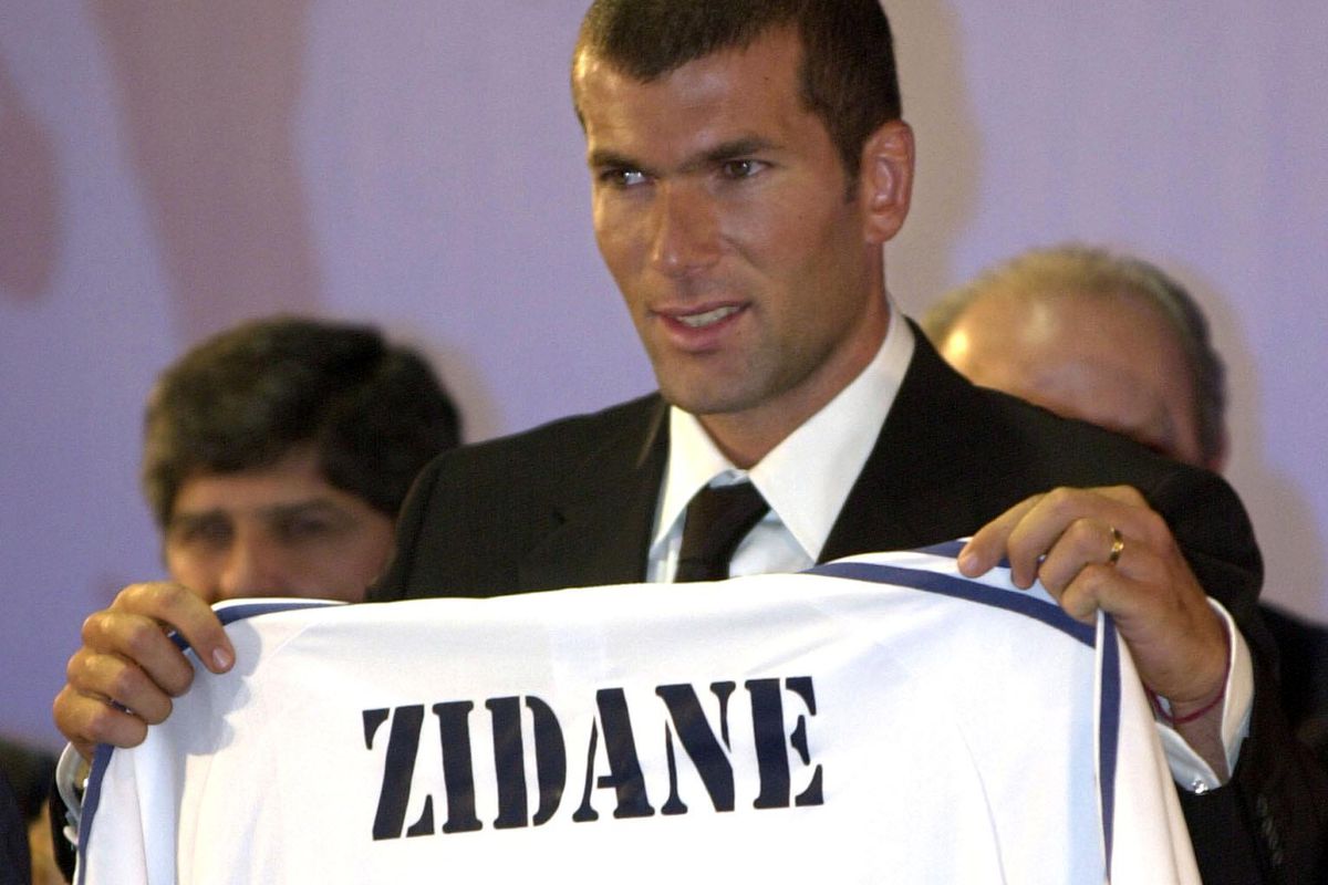 French soccer star Zinedine Zidane displ