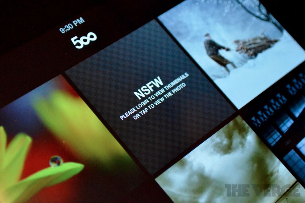 500px Ipad App Update Removes Nsfw Photos Cites Family Friendly Values Update The Verge