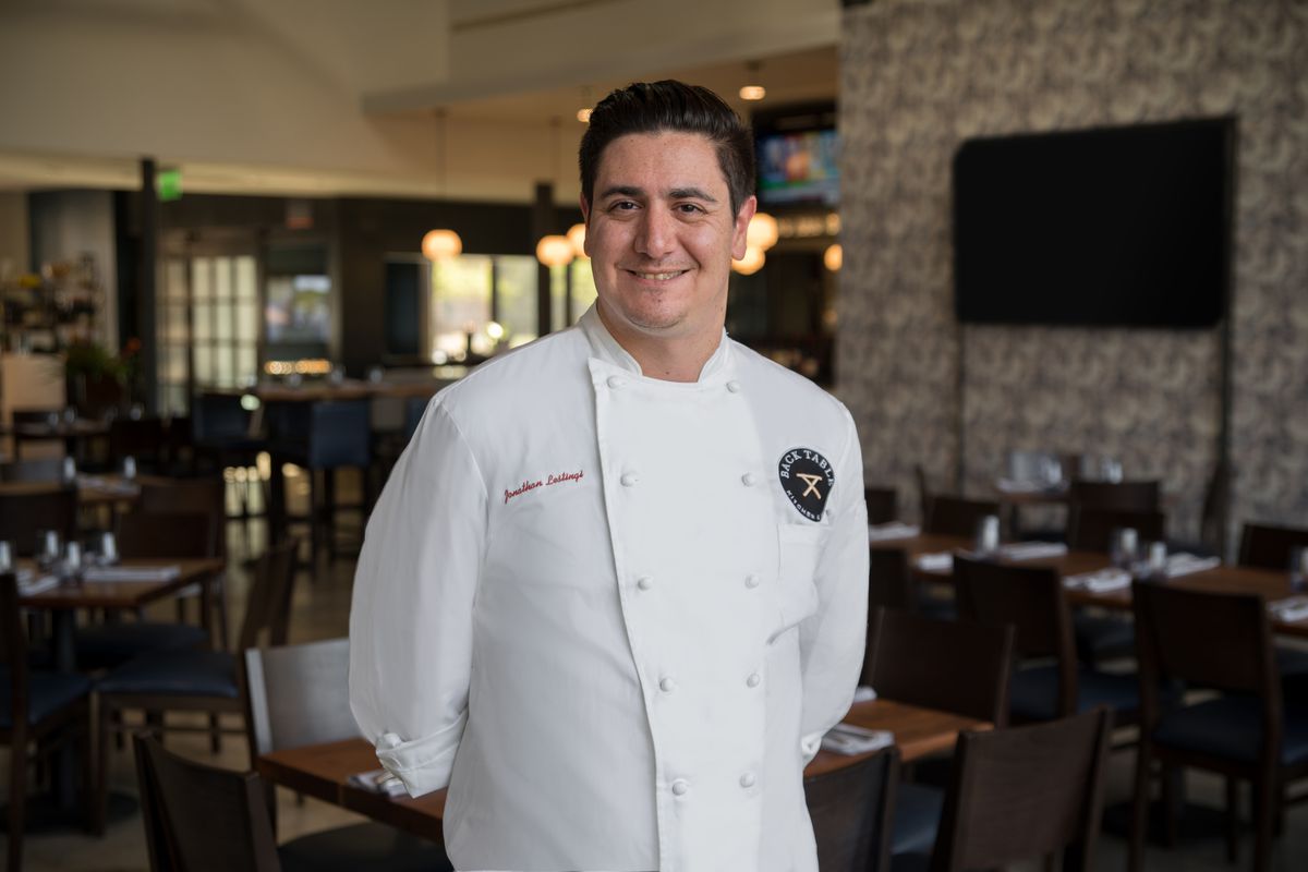 Portrait of chef Jonathan Lestingi at Back Table Kitchen &amp; Bar.