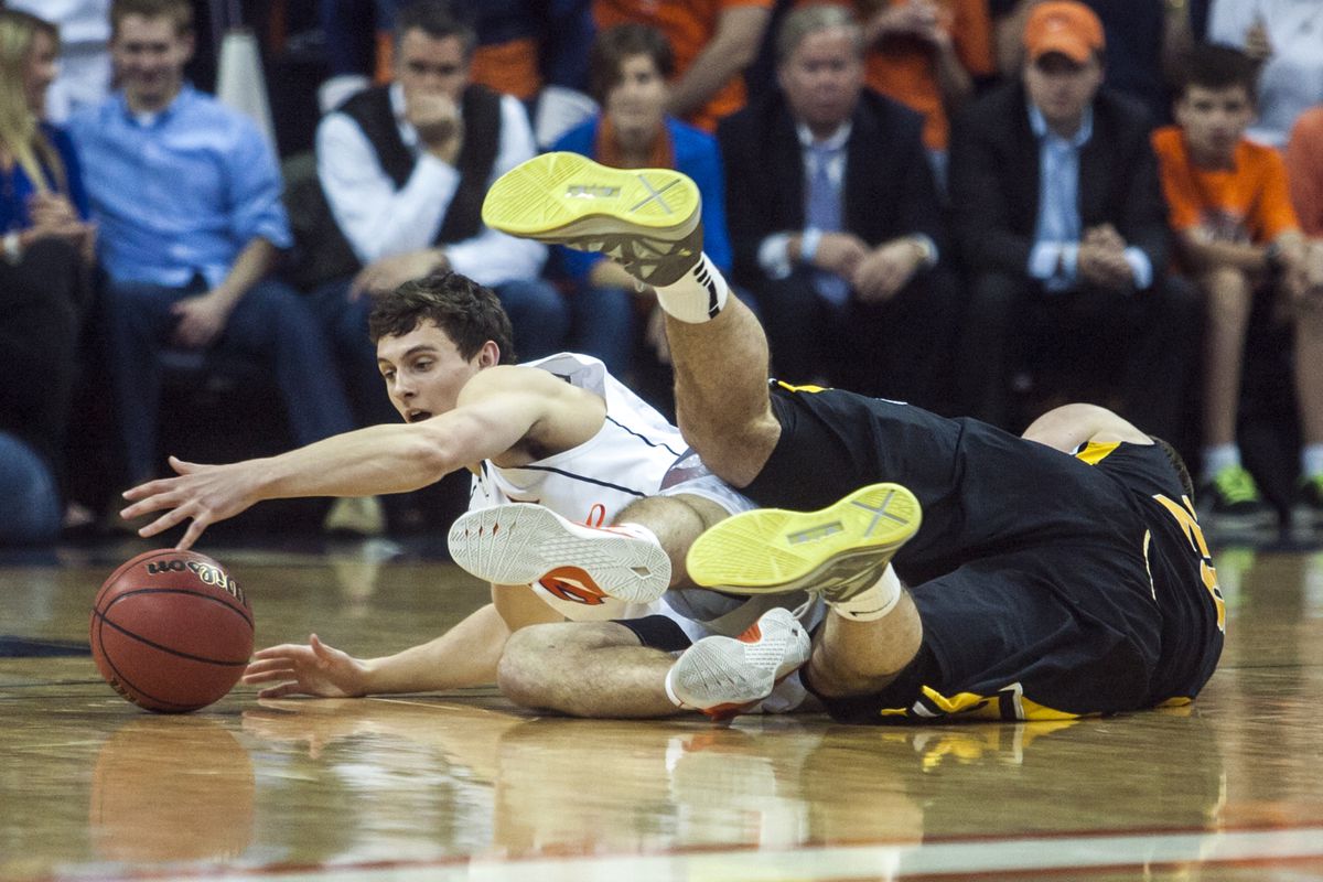 Taylor Barnette, seen here hustling for a loose ball, will not be returning to UVA.
