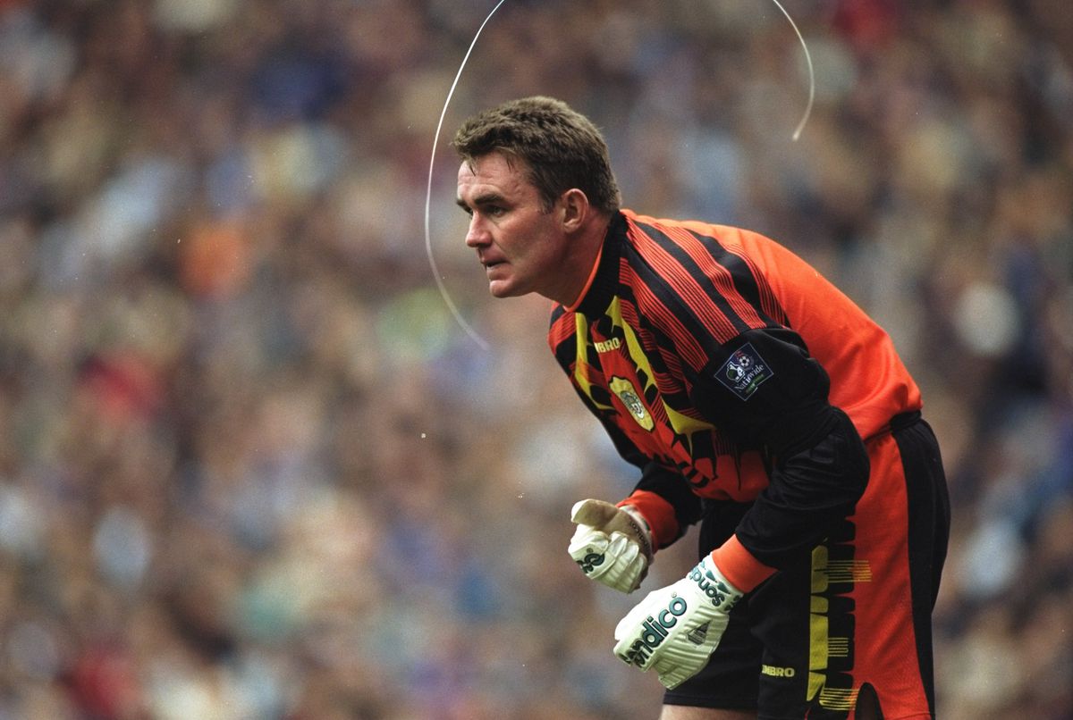 Manchester City goalkeeper Andy Dibble