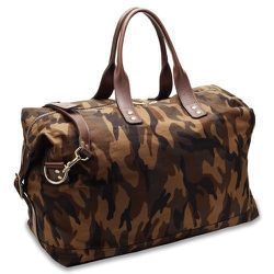<strong>Ernest Alexander</strong> Bedford Canvas Overnight Bag in Camo, <a href="http://www.ernestalexander.com/catalog/product/view/id/445/s/bedford-canvas-overnight-bag/category/94/?product=1004">$395</a>