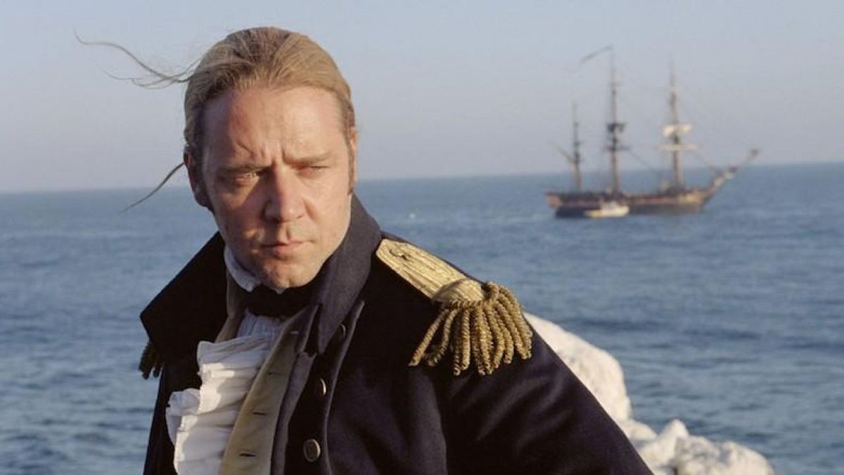 Russel Crowe as Captain John “Jack” Aubrey in Master and Commander: The Far Side of the World.