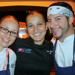 Paula DaSilva from 1500 Degrees (middle) and her team at The Q