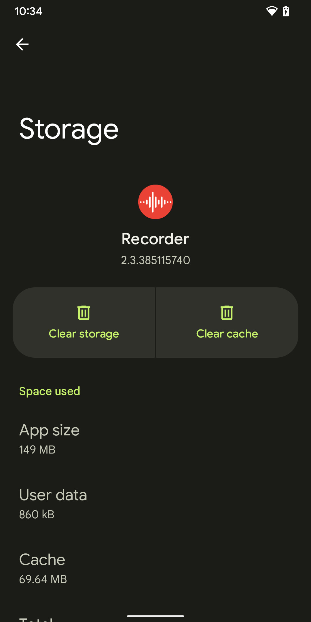 It’s a good idea to clear your cache to save space.