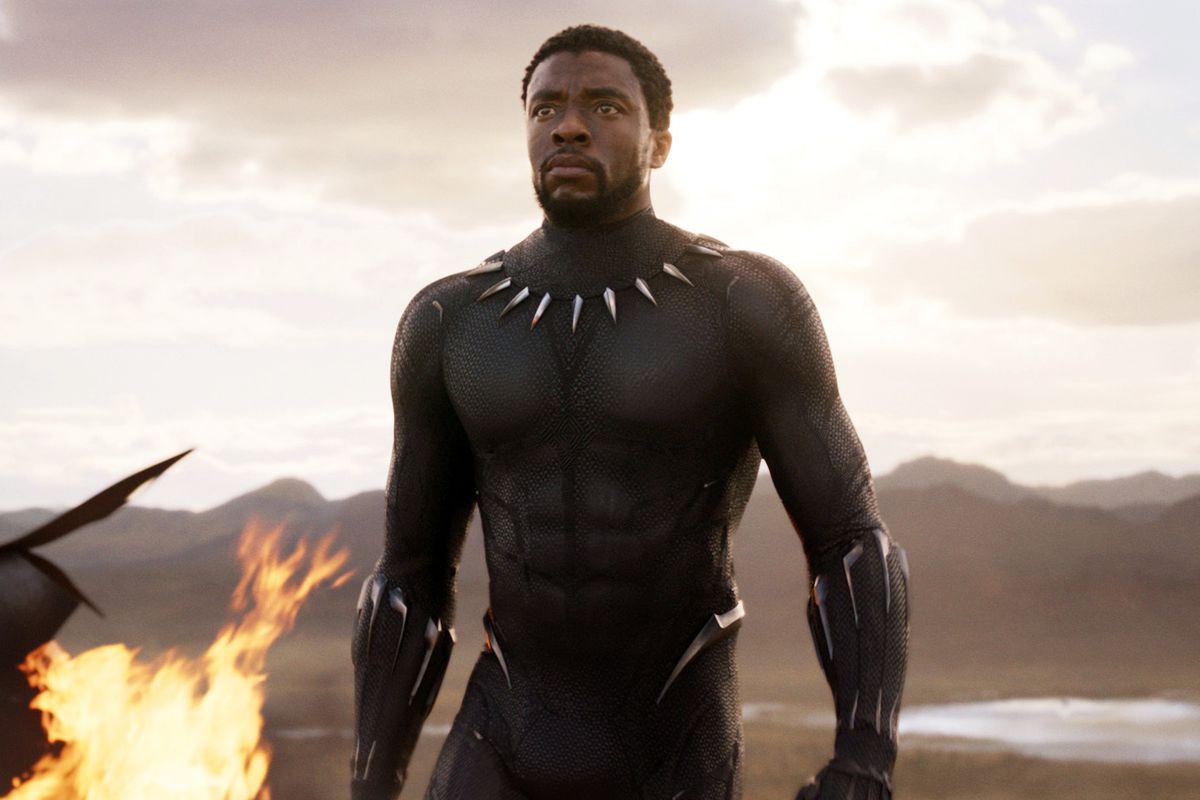 This image released by Disney and Marvel Studios' shows Chadwick Boseman in a scene from "Black Panther." (Marvel Studios/Disney via AP)