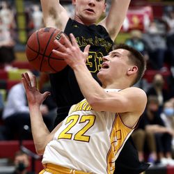 Viewmont and Wasatch play in a first round high school basketball game at Viewmont in Bountiful on Wednesday, Feb. 24, 2021.
