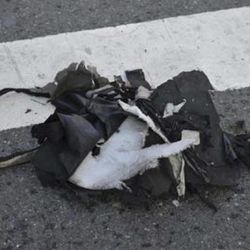 This image from a Federal Bureau of Investigation and Department of Homeland Security joint bulletin issued to law enforcement and obtained by The Associated Press, shows the remains of a black backpack that the FBI says contained one of the bombs that exploded during the Boston Marathon. The FBI says it has evidence that indicates one of the bombs that exploded in the Boston Marathon was contained in a pressure cooker with nails and ball bearings, and it was hidden in a backpack. 