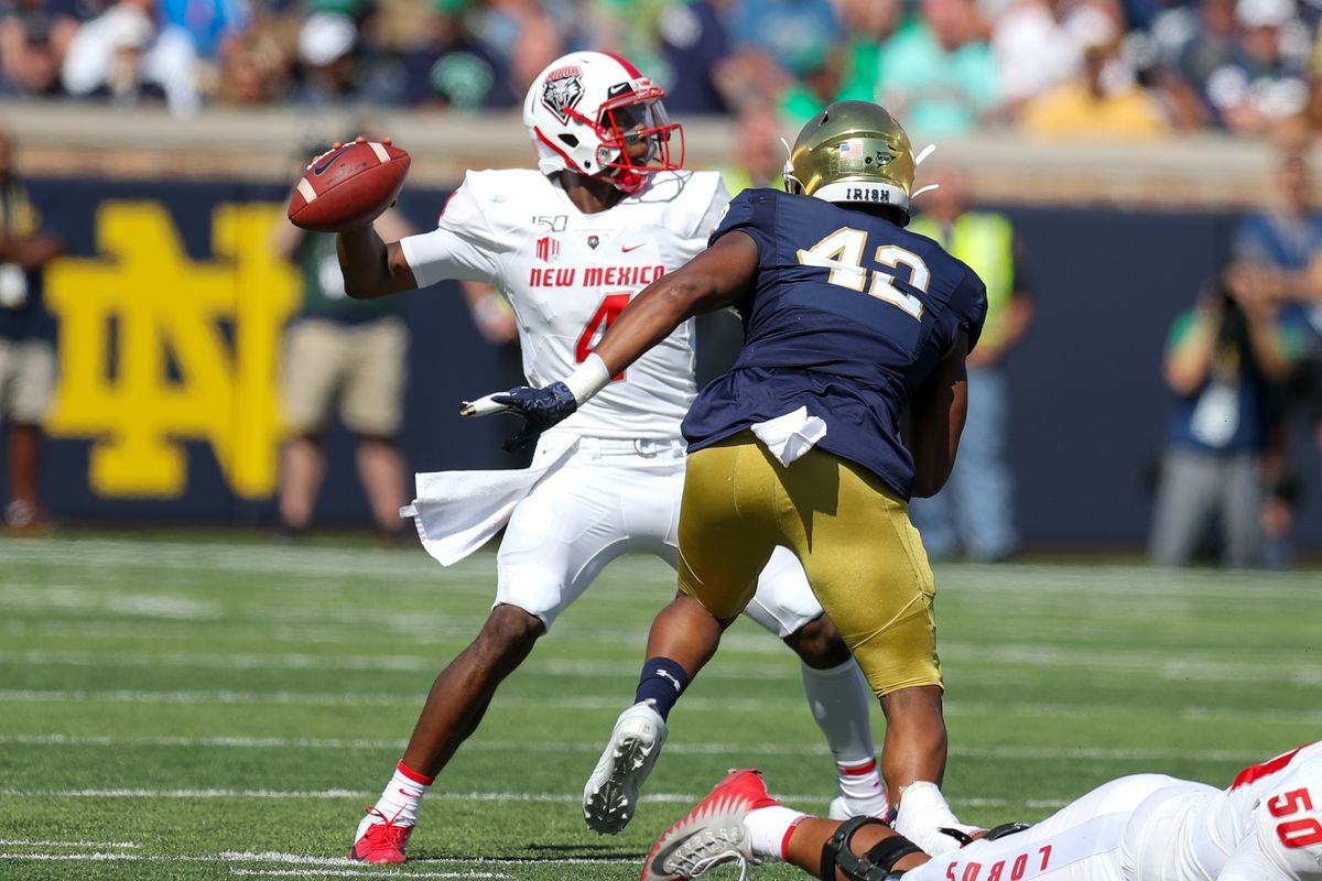 COLLEGE FOOTBALL: SEP 14 New Mexico at Notre Dame