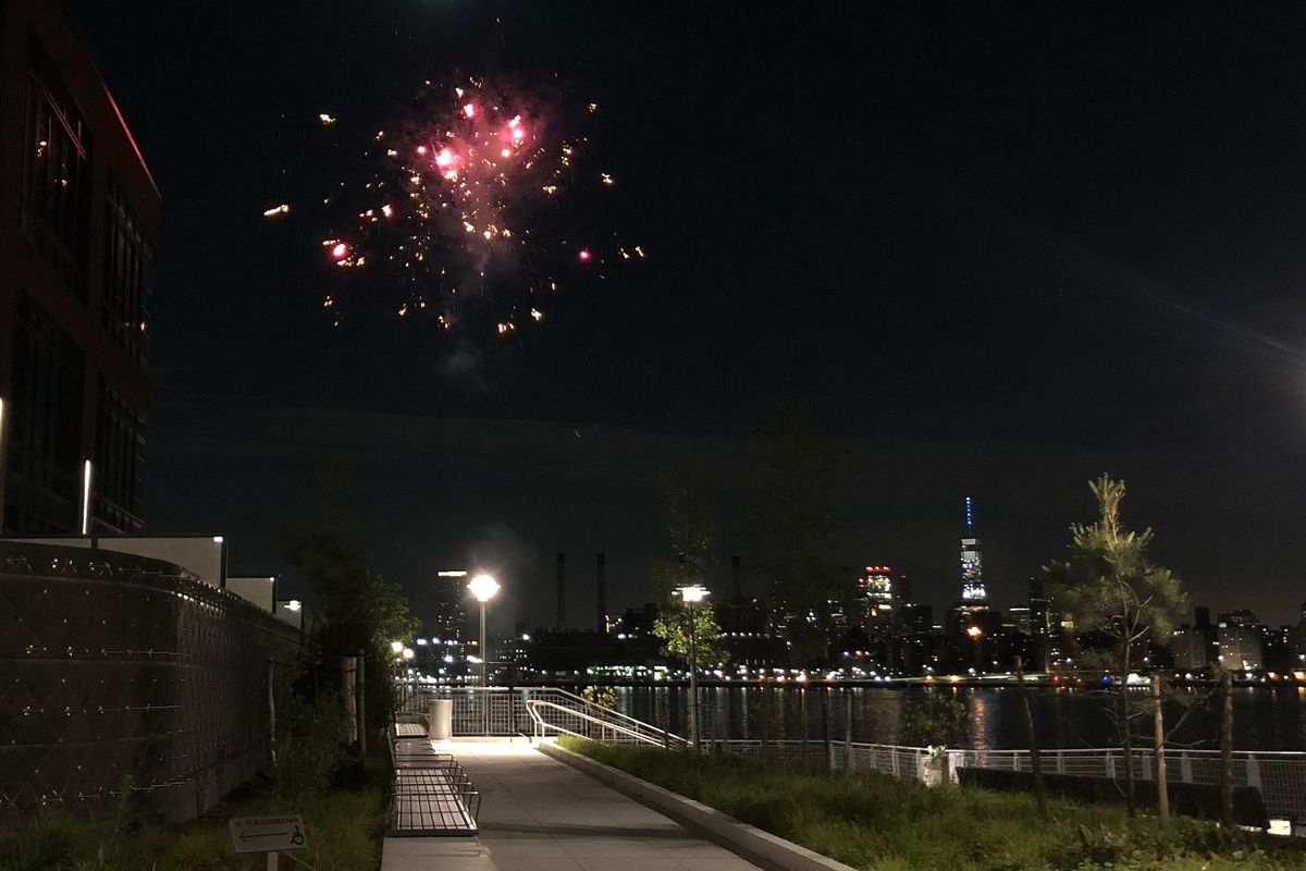 Fireworks in Greenpoint, Brooklyn, June 30, 2020.