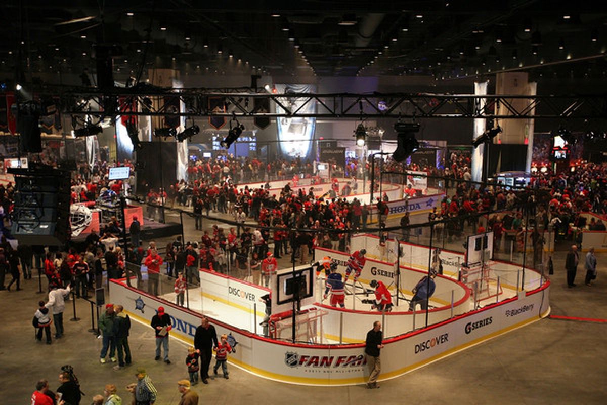 RALEIGH NC - JANUARY 28:  A general view inside the NHL Fan Fair part of 2011 NHL All-Star Weekend at the Raleigh Convention Center on January 28 2011 in Raleigh North Carolina.  (Photo by Bruce Bennett/Getty Images)