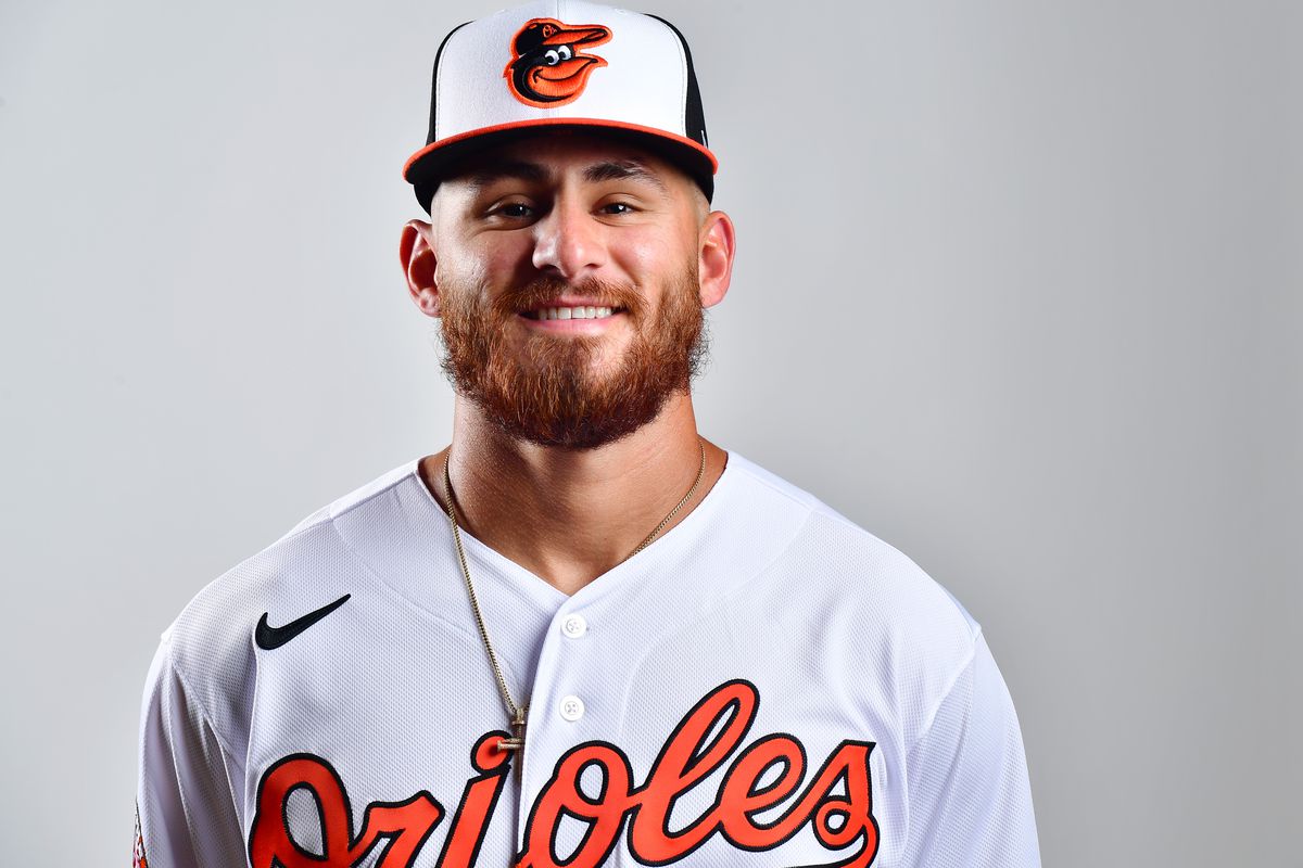 Joey Ortiz of the Baltimore Orioles poses for a portrait during the 2023 Baltimore Orioles Photo Day at Ed Smith Stadium on February 23, 2023 in Sarasota, Florida.
