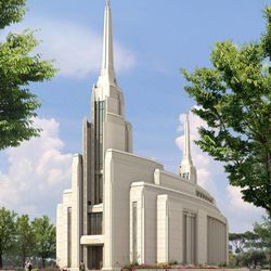Rendering of the Rome Italy Temple. 