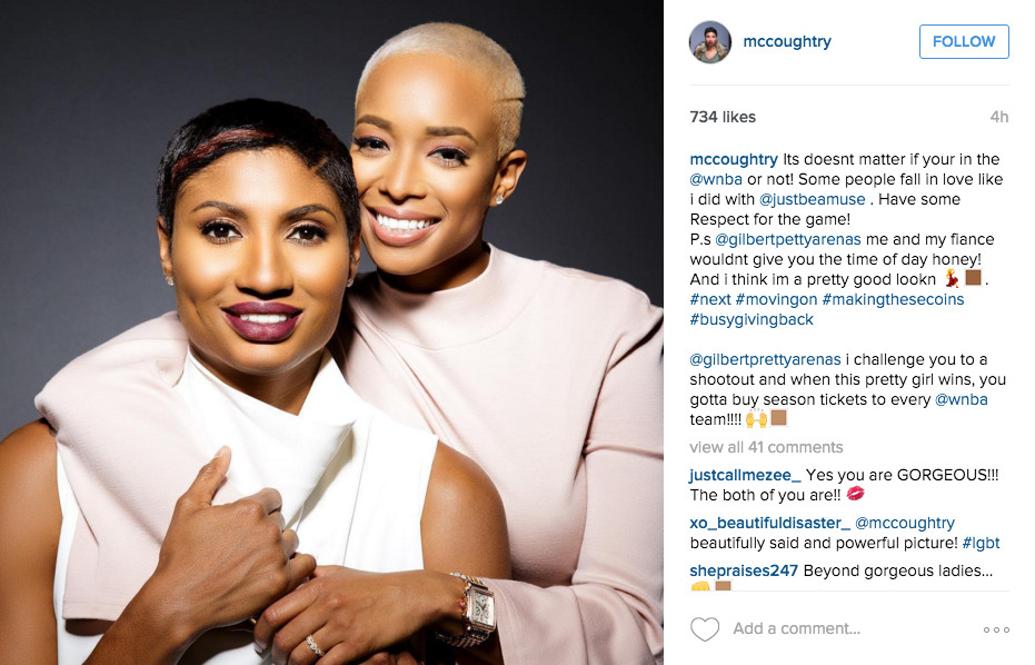 WNBA player Angel Mccoughtry responds on Instagram