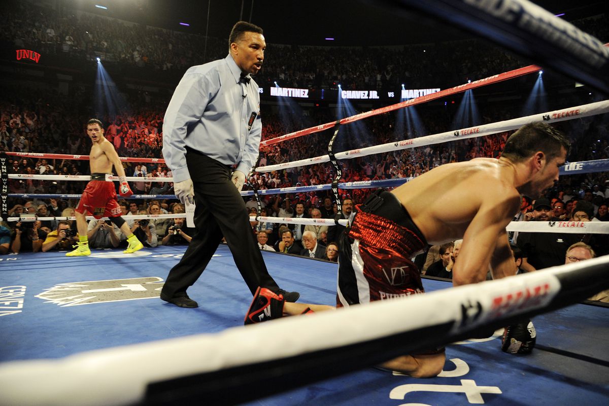 Julio Cesar Chavez Jr's dramatic 12th round charge against Sergio Martinez wasn't the only thing that left boxing fans cheering this past Saturday. (Photo by Jeff Bottari/Getty Images)