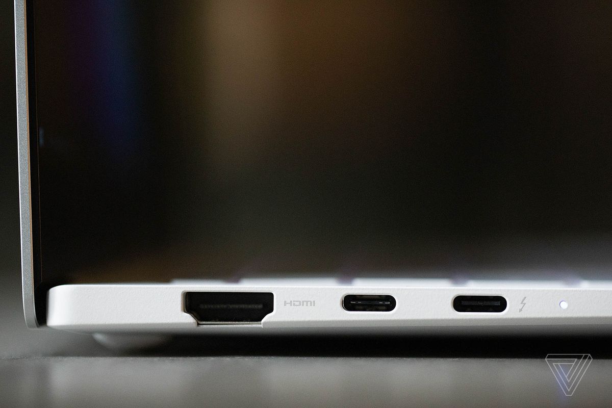 The ports on the left side of the Samsung Galaxy Book Pro 13.