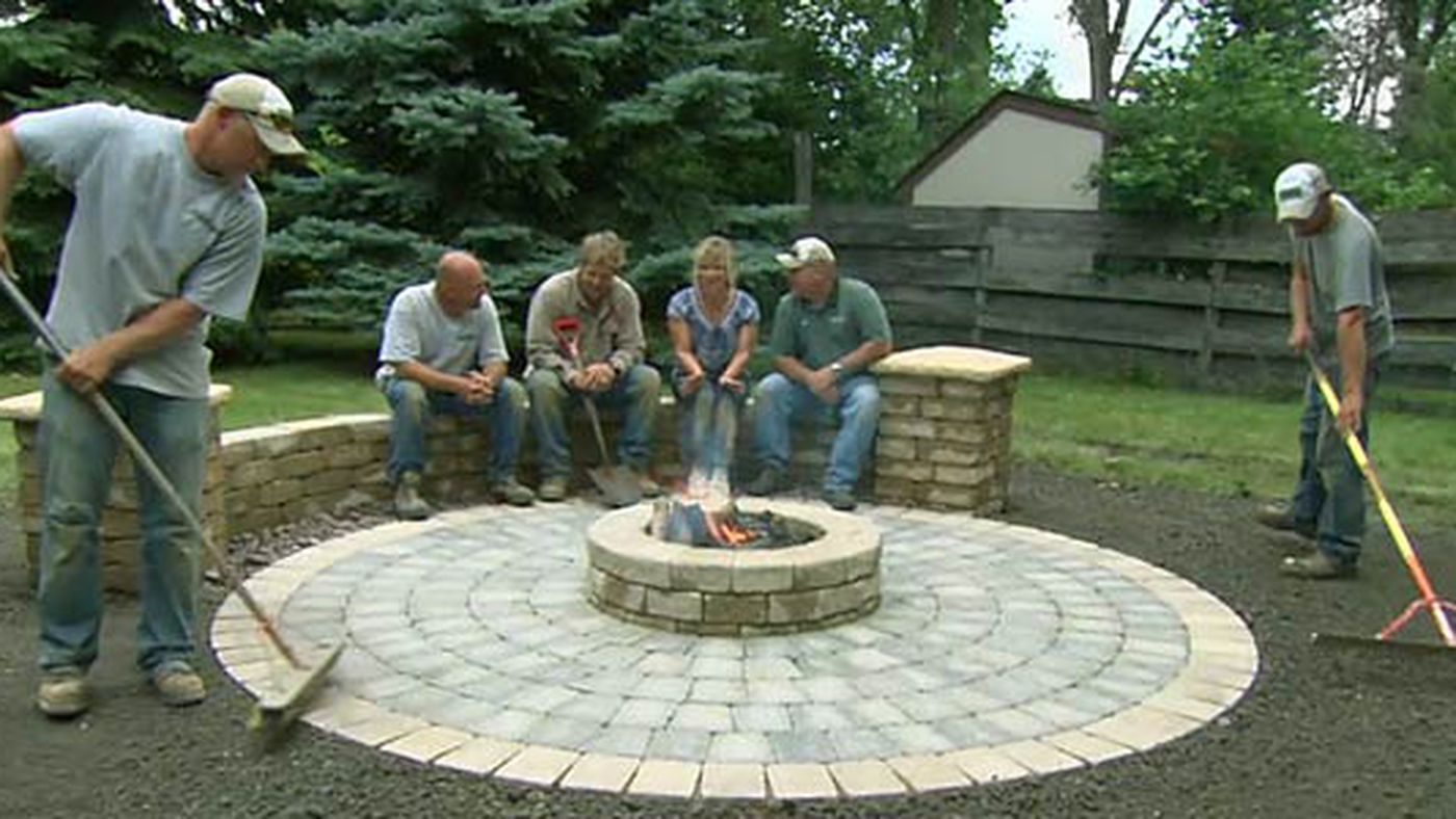How to Build a Round Patio with a Fire Pit - This Old House