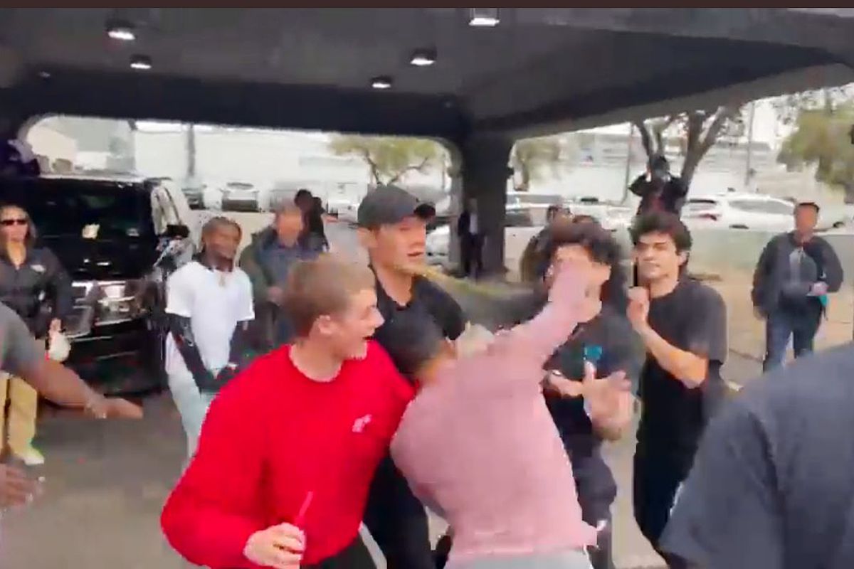 Dillon Danis and Anthony Taylor brawl in the parking lot outside the MF x DAZN: X Series 3 weigh-ins