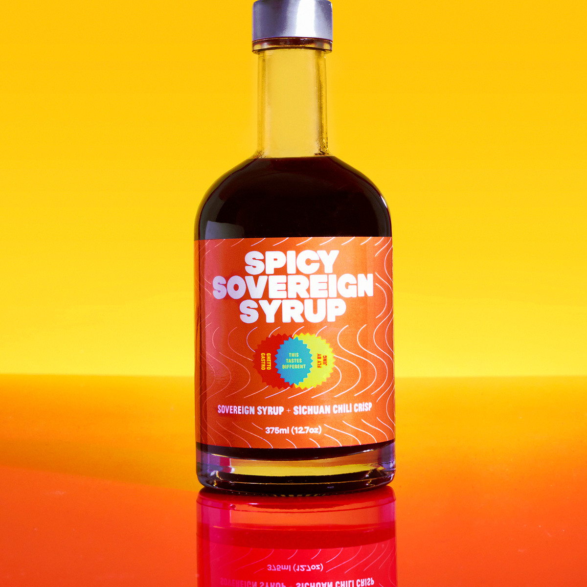 A bottle of spicy sovereign syrup