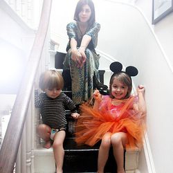Designer Christina Hutson with her children. 