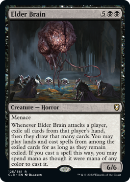 Elder brain is a creature, a horror, with menace.