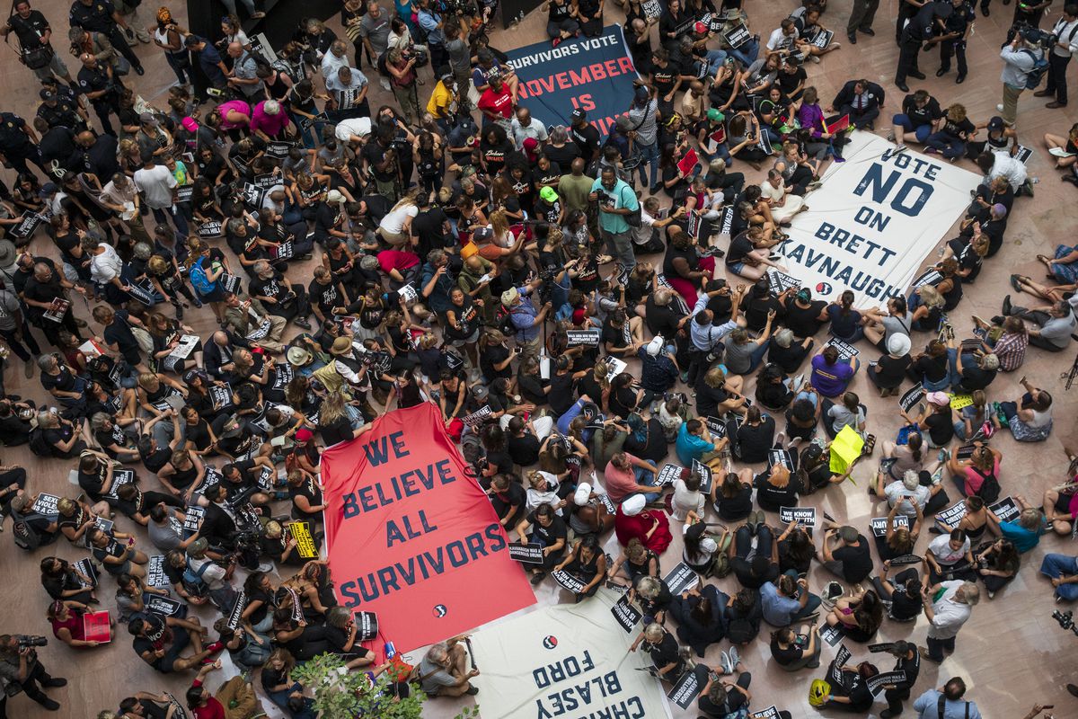 Activists Rally Against Brett Kavanaugh Nomination In Washington DC