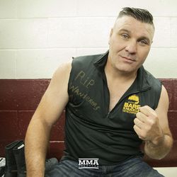 Bobby Gunn before his fight at Bare Knuckle FC at Cheyenne Ice & Events Center in Wyoming.