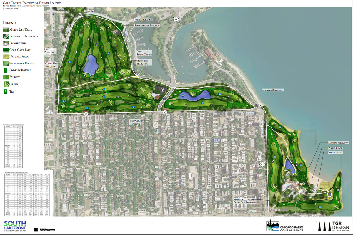 A rendering of the updated golf course plans. | Chicago Park District